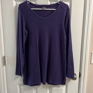 Eddie Bauer womens medium purple waffle tunic.